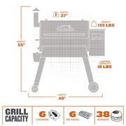 Pro 780 Wifi Pellet Grill and Smoker in Black