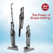 Ionvac Zip Vac 3-in-1 Bagless Corded HEPA Floor and Carpet Stick Vacuum in Gray