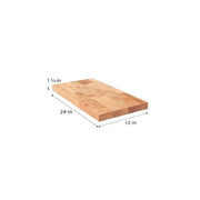 Solid Wood Butcher Block Shelf 24 in. W X 12 in. D X 1.5 in. H in Unfinished Birch