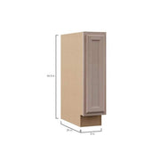 9 in. W x 24 in. D x 34.5 in. H Assembled Base Kitchen Cabinet in Unfinished with Recessed Panel