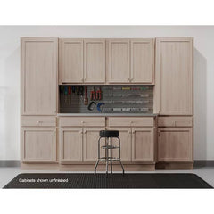 9 in. W x 24 in. D x 34.5 in. H Assembled Base Kitchen Cabinet in Unfinished with Recessed Panel