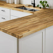 6 ft. L x 25 in. D Unfinished Acacia Butcher Block Countertop in With Standard Edge