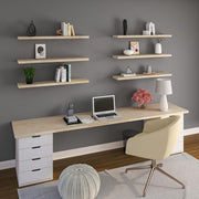 5 ft. L x 30 in. D Unfinished Hevea Solid Wood Butcher Block Desktop Countertop with Square Edge