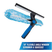 ProFlex 2-in-1 18 in. Window Cleaner Squeegee and  Scrubber Combi