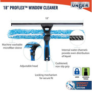 ProFlex 2-in-1 18 in. Window Cleaner Squeegee and  Scrubber Combi