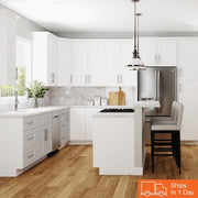 Richmond Verona White Plywood Shaker Ready to Assemble Wall Kitchen Laundry Cabinet Sft Cls 24 in W x 12 in D x 18 in H