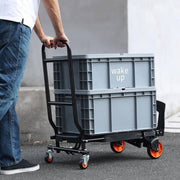 Aluminum 2 in 1 Hand Truck Heavy Duty Industrial Convertible Folding Hand Truck and Dolly 300 lbs. Load capacity