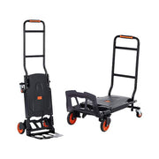 Aluminum 2 in 1 Hand Truck Heavy Duty Industrial Convertible Folding Hand Truck and Dolly 300 lbs. Load capacity