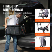 Aluminum 2 in 1 Hand Truck Heavy Duty Industrial Convertible Folding Hand Truck and Dolly 300 lbs. Load capacity