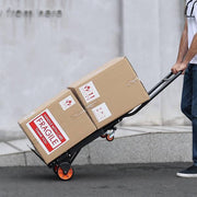 Aluminum 2 in 1 Hand Truck Heavy Duty Industrial Convertible Folding Hand Truck and Dolly 300 lbs. Load capacity