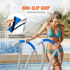 Pool Handrail, 30 x 30 in. Pool Railing, Stainless Steel Swimming Pool Railing for Above Ground Pool