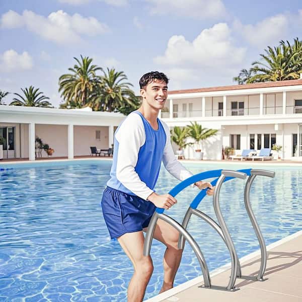 Pool Handrail, 30 x 30 in. Pool Railing, Stainless Steel Swimming Pool Railing for Above Ground Pool - Thumbnail 5