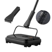 Carpet Sweeper, 7.87 in. Sweeping Paths, Floor Sweeper Manual Non Electric, 300 ml Dustbin Capacity with Comb