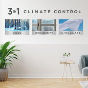 5,000 BTU (DOE) 115-Volt Portable Air Conditioner Unit Cools up to 150 sq. ft. with Dehumidifier and Remote in White