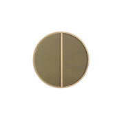 Timeless Home 24 in. W x 24 in. H x Contemporary Metal Framed Round Brass Mirror