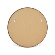 24 in. Round Wall Mirror with Walnut Frame