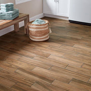 Baker Wood 6 in. x 24 in. Walnut Glazed Porcelain Floor and Wall Tile (14.55 sq. ft./Case)