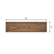 Baker Wood 6 in. x 24 in. Walnut Glazed Porcelain Floor and Wall Tile (14.55 sq. ft./Case)