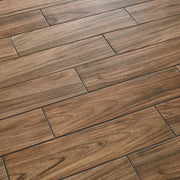 Baker Wood 6 in. x 24 in. Walnut Glazed Porcelain Floor and Wall Tile (14.55 sq. ft./Case)