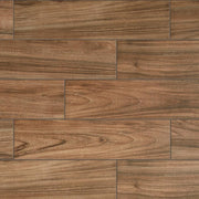 Baker Wood 6 in. x 24 in. Walnut Glazed Porcelain Floor and Wall Tile (14.55 sq. ft./Case)