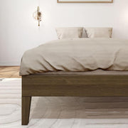 Brown, Wood Frame, Full-Size Platform Bed, Matte Walnut