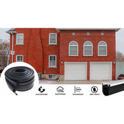 10 ft. Black Universal Weatherproof Rubber Seal Strip Installs Easily for Garage Door Top and Seal