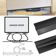 10 ft. Black Universal Weatherproof Rubber Seal Strip Installs Easily for Garage Door Top and Seal