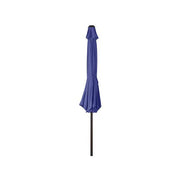 9 ft. Tilt and Crank Patio Table Umbrella With Square Base in Navy Blue
