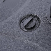 9 ft. Tilt and Crank Patio Table Umbrella With Square Base in Navy Blue