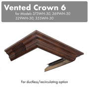 ZLINE Vented Crown Molding Profile 6 for Wall Mount Range Hood, CM6V-300W