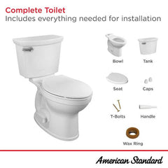 Champion Two-Piece 1.28 GPF Single Flush Elongated Chair Height Toilet with Slow-Close Seat in White