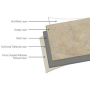 Universal White and Gray 3 MIL x 12 in. L x 24 in. W Peel and Stick Water Resistant Vinyl Tile Flooring (30.2 sqft/case)