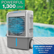 1300 CFM Portable 3 Speed Outdoor Evaporative Air Cooler