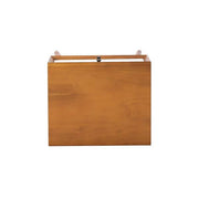 White and Natural Oak - Drawers Acacia Wood Nightstand