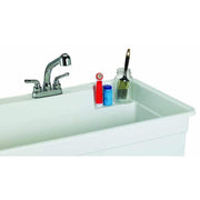 Utilatub Combo 40 in. x 24 in. 33 in. Polypropylene Floor Mount Utility Tub with Pull-Out Faucet in White