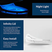 HD-7000 Electric Bidet Seat for Elongated Toilets in White with Fusion Heating Technology