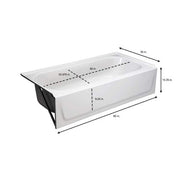 Aloha 60 in. x 30 in. Soaking Bathtub with Left Drain in White