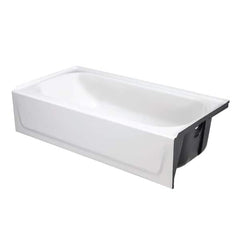 Bootzcast 30 in. x 60 in. x 74.5 in. Standard Fit Alcove Bath and Shower Kit with Right-Hand Drain in White