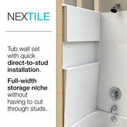 Bootzcast 30 in. x 60 in. x 74.5 in. Standard Fit Alcove Bath and Shower Kit with Right-Hand Drain in White