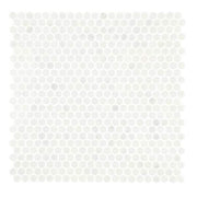Premier Accents White Carrara 12 in. x 12 in. Marble Hexagon Mosaic Tile (1 sq. ft. / piece)
