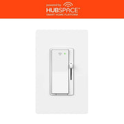White Smart Paddle Dimmer for CFL, Halogen, Incandescent, LED, 1-Pack Powered by Hubspace