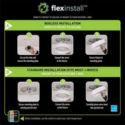 Flexinstall Cove 10 in. White Integrated LED Recessed Ceiling Light with 5CCT Plus DuoBright