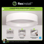 Flexinstall Cove 10 in. White Integrated LED Recessed Ceiling Light with 5CCT Plus DuoBright