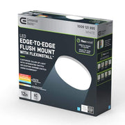 Flexinstall LED 12 in. White Edge to Edge Lens Recessed Ceiling Light for Home with 5CCT + DuoBright Dimming