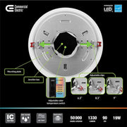 Flexinstall LED 12 in. White Edge to Edge Lens Recessed Ceiling Light for Home with 5CCT + DuoBright Dimming
