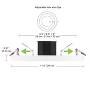 Flexinstall Disk 10 in. White Indoor Integrated LED Recessed Ceiling Light with 5CCT Plus DuoBright