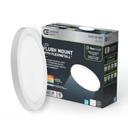 Flexinstall Disk 10 in. White Indoor Integrated LED Recessed Ceiling Light with 5CCT Plus DuoBright