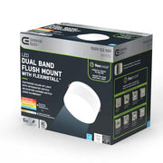 Flexinstall Dual Band 6 in. White Integrated LED Ceiling Light with 5CCT Plus DuoBright