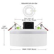 Flexinstall LED 8 in. White Dual Band Recessed Ceiling Light for Home with 5CCT + DuoBright Dimming