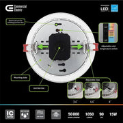 Flexinstall LED 8 in. White Dual Band Recessed Ceiling Light for Home with 5CCT + DuoBright Dimming